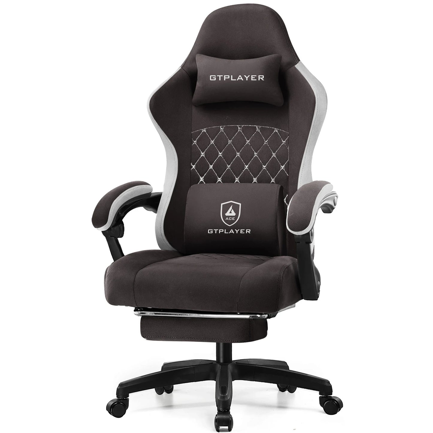 GTPLAYER Ergonomically Enhanced Gaming Chair With Pocket Spring Cushion Footrest