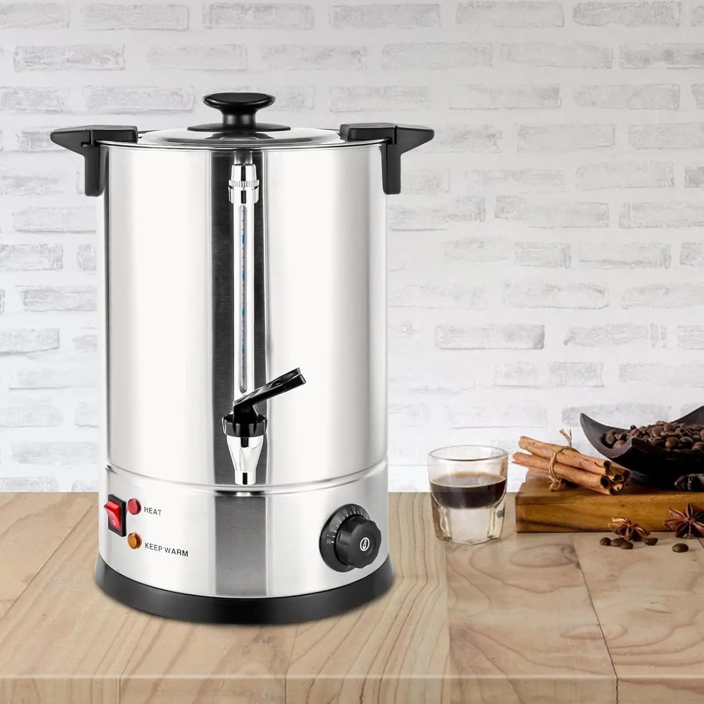 XMSJ 1000W Percolator Coffee Pot Urn Stainless Steel Electric Commercial