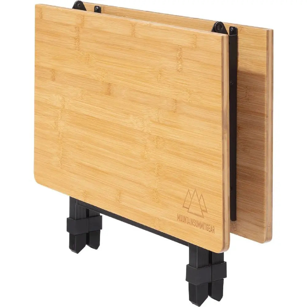 Caddis Sports Foldable Bamboo Patio Table for Indoor Outdoor Use