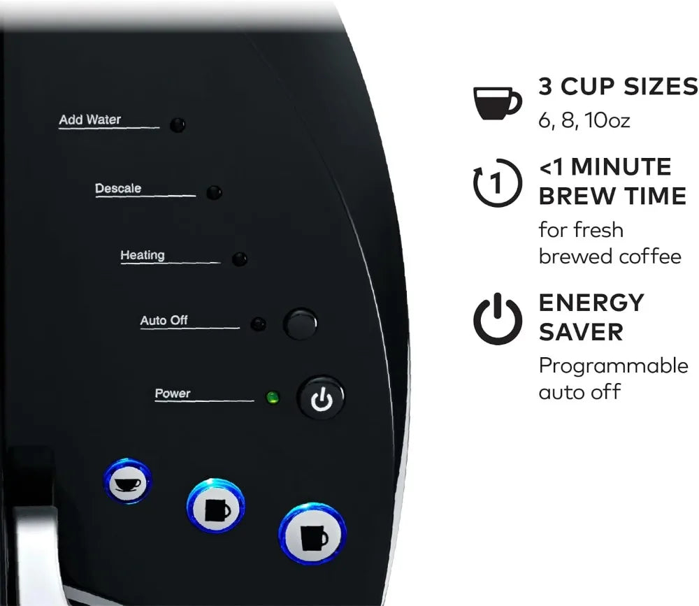 Single Serve K Cup Coffee Maker With 48oz Removable Reservoir