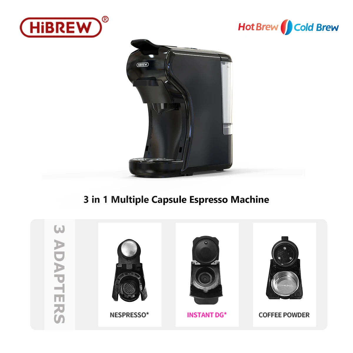 HiBREW 19 Bar 4in1 Espresso Capsule Coffee Machine