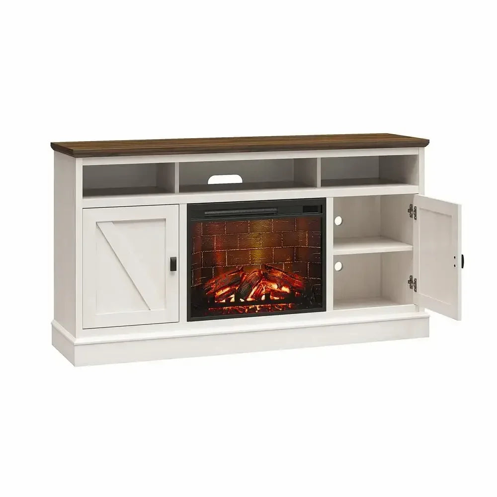 Ameriwood Home Ashton Lane PremiumEntertainmentCenter Console Fireplace With Remote Control