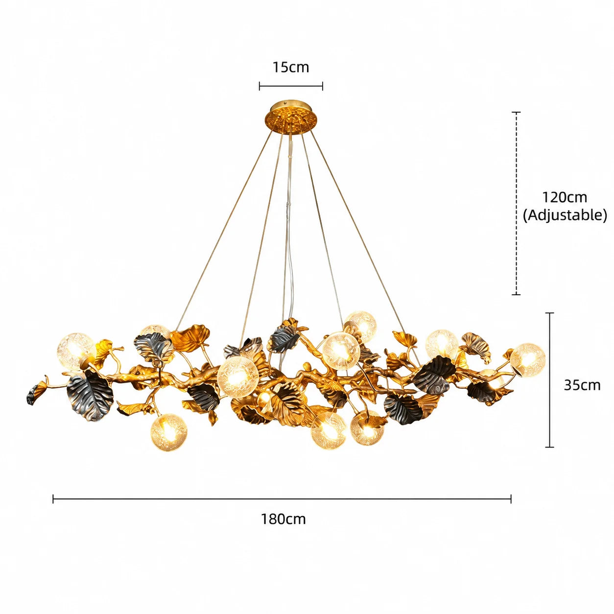 Ruibopad Luxury Postmodern Crystal Chandelier LED Ceiling Light