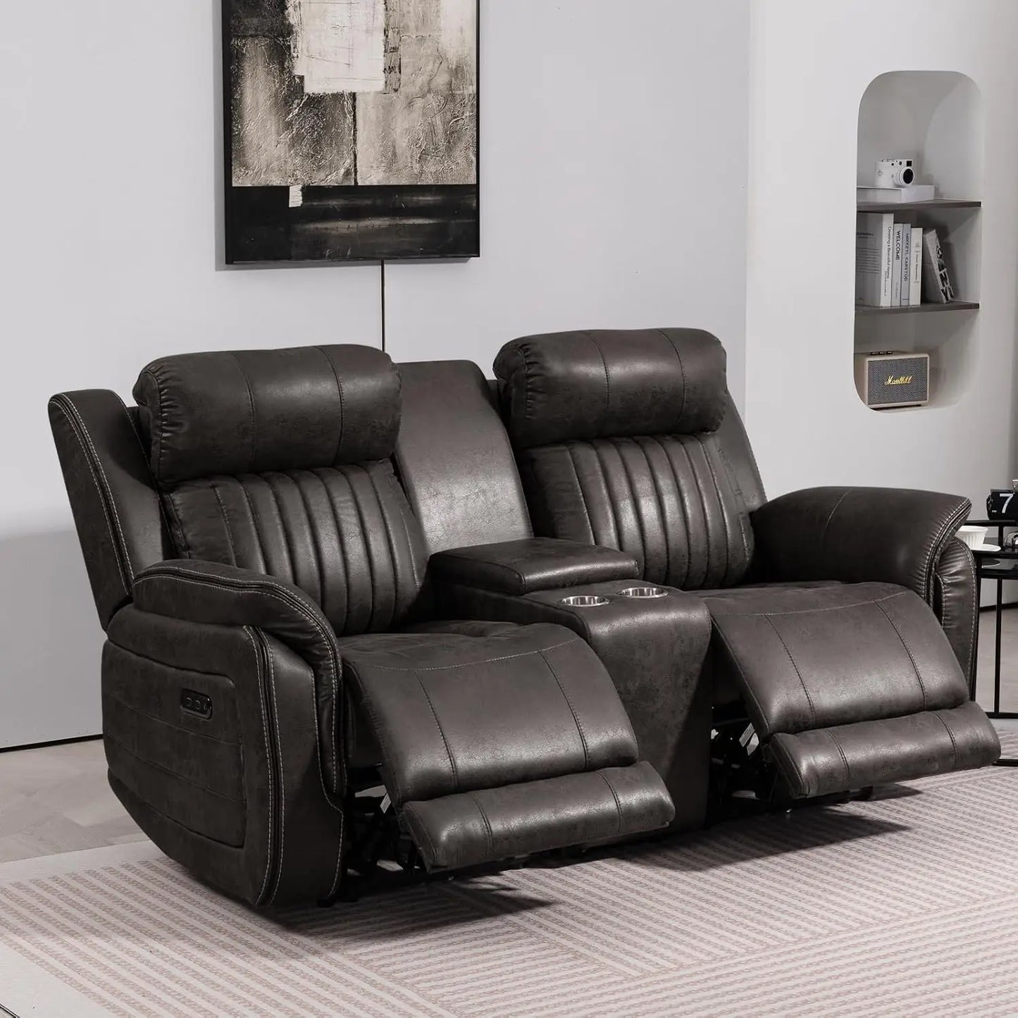 Zero Gravity Power Reclining Loveseat With Adjustable Headrest Wireless Charge