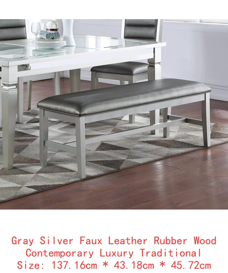 Formal Dining Table With Two Leaves Rubberwood Antique Design