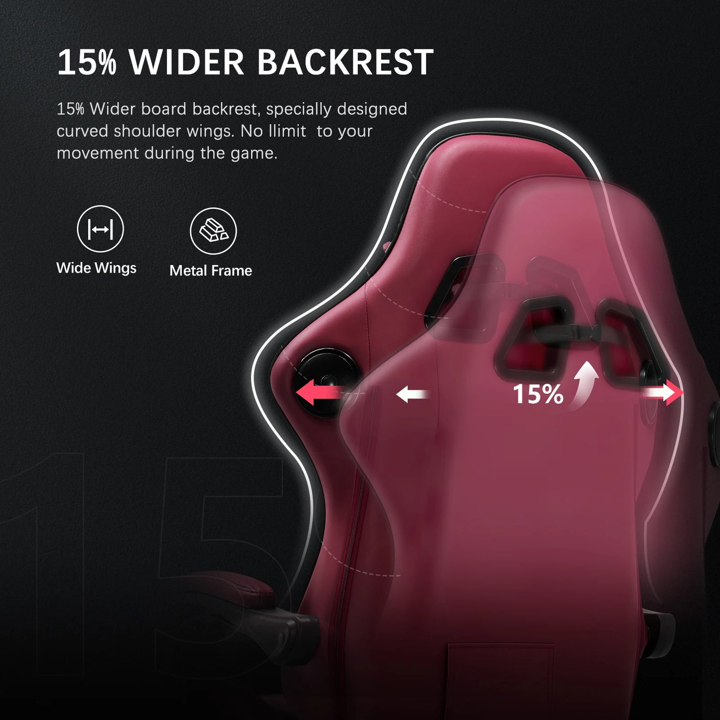 GTPLAYER Ergonomic Gaming Chair Faux Leather With Built In Speakers And Memory Foam Lumbar