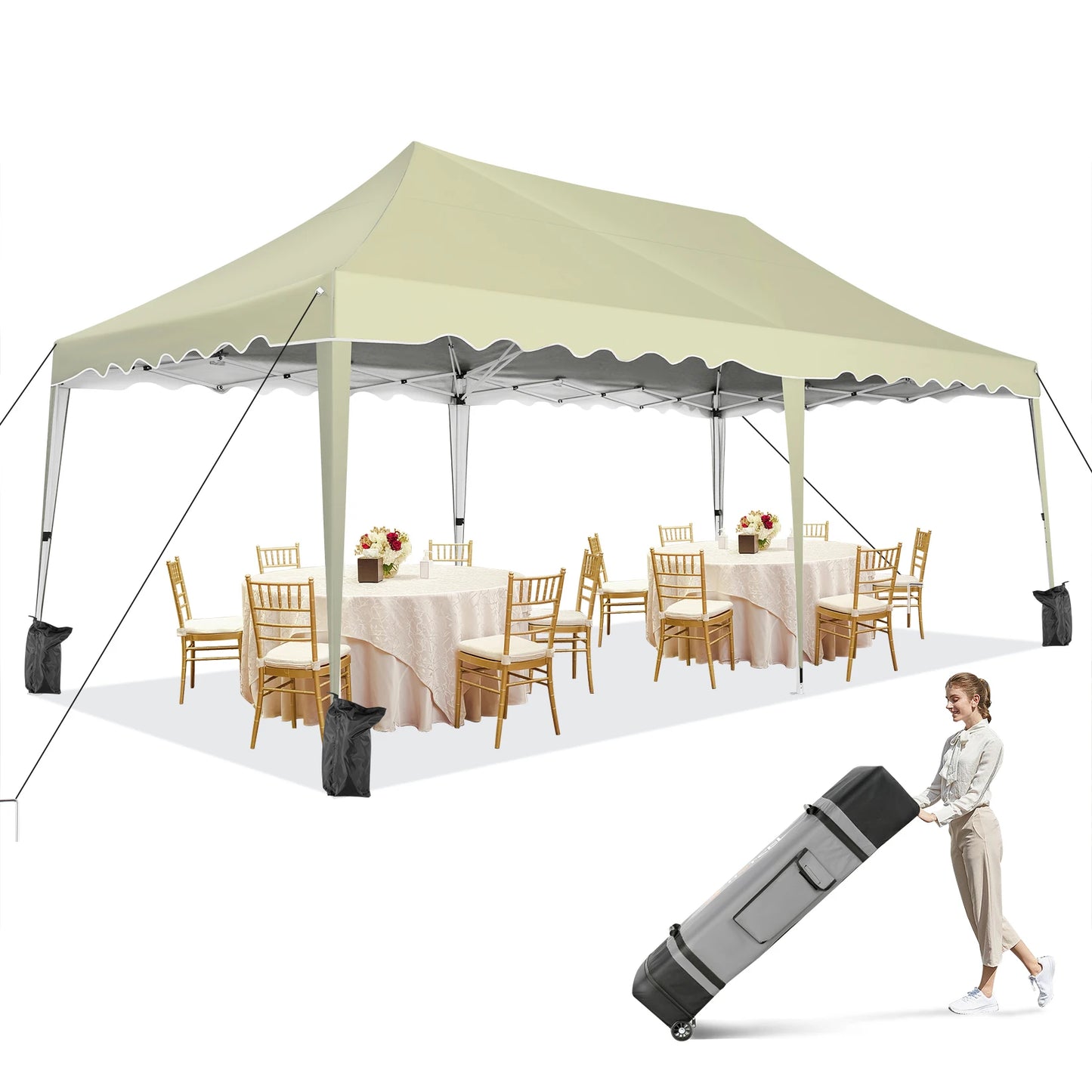 COBIZI Pop Up Canopy Tent Gazebo Easy Set Up Outdoor