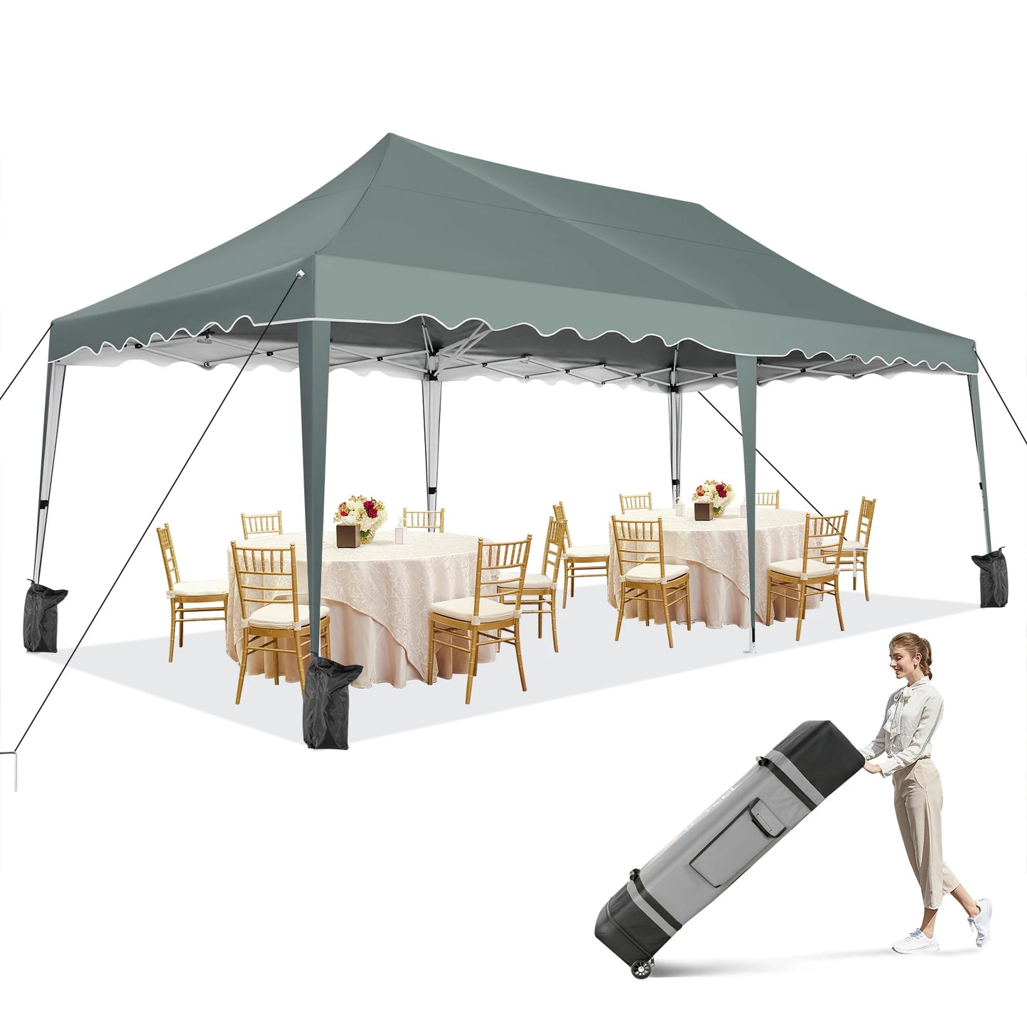 COBIZI Pop Up Canopy Tent Gazebo Easy Set Up Outdoor