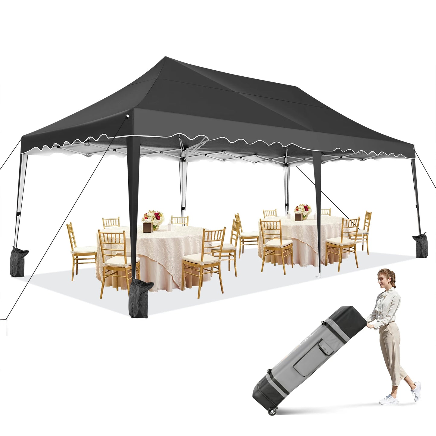 COBIZI Pop Up Canopy Tent Gazebo Easy Set Up Outdoor