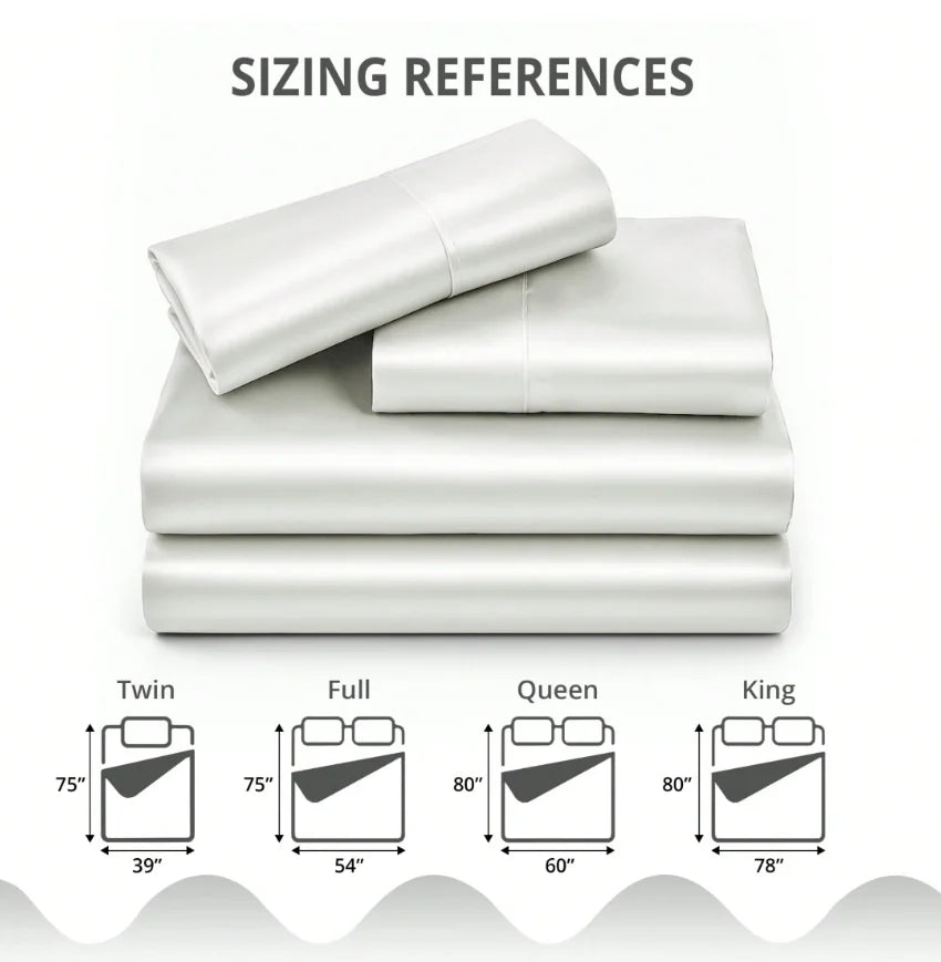 Lux Decor Collection 4-Piece Satin Sheet Set, Polyester Silky Soft & Breathable Deep Pocket Fitted Sheet