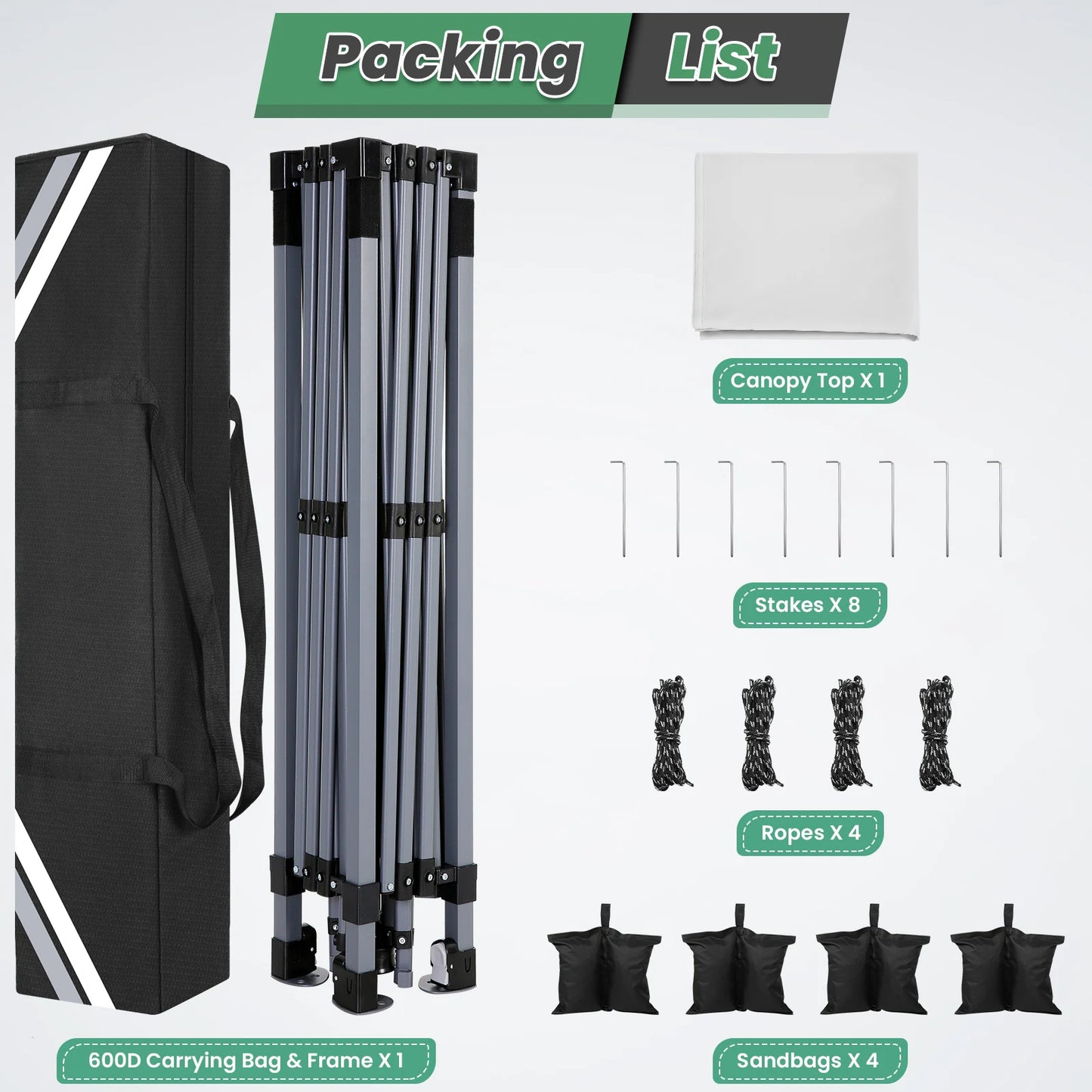 HOTEEL Pop Up Canopy Tent With Air Vent And Push Center Lock