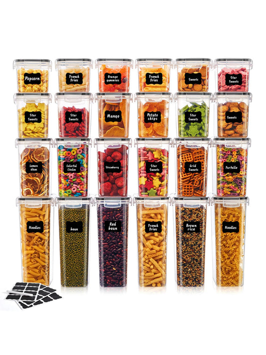 Kitchen Sealed Dry Food Storage Box Set With Stickers