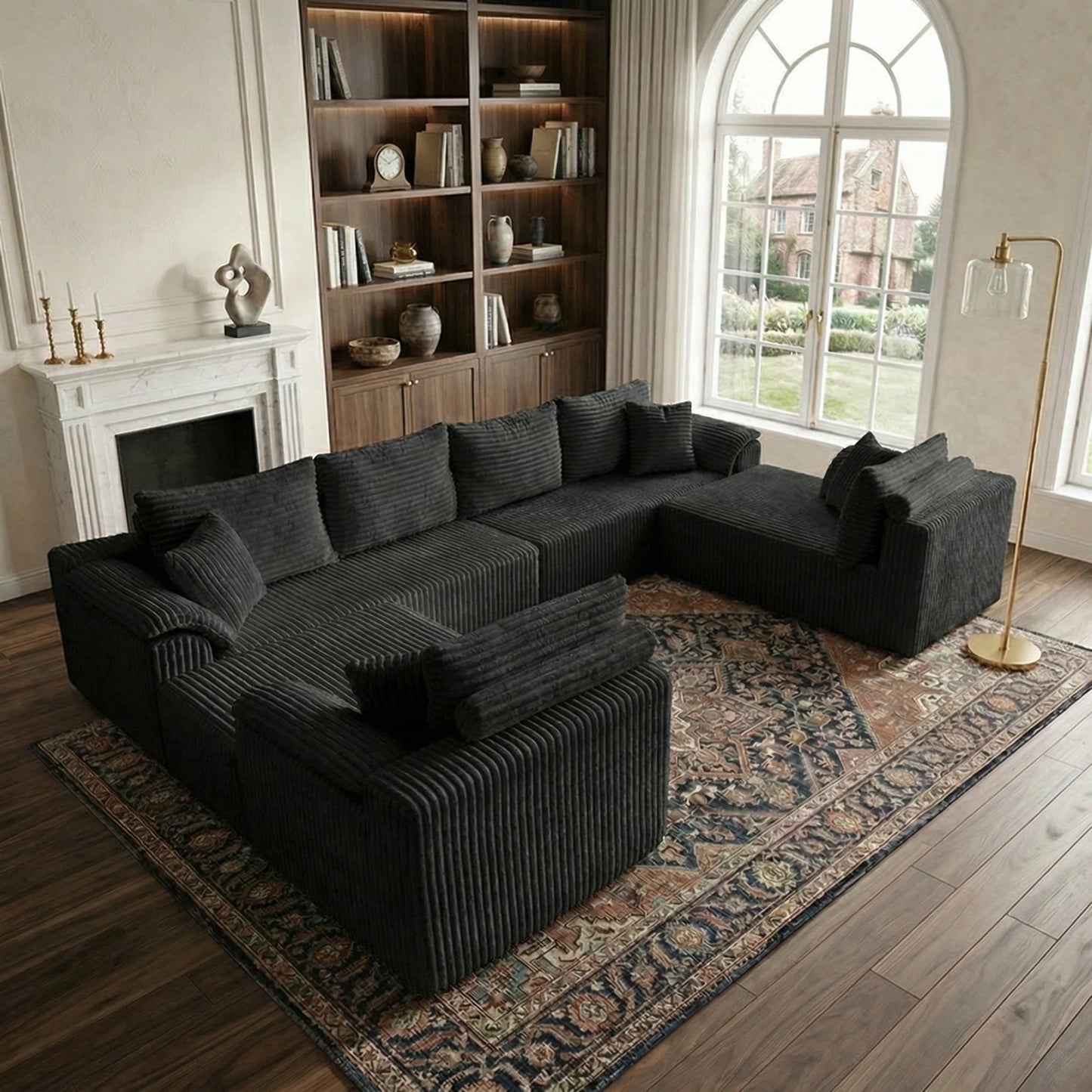 Modular Cloud Sectional Sofa Bed Velvet Frameless Lounge