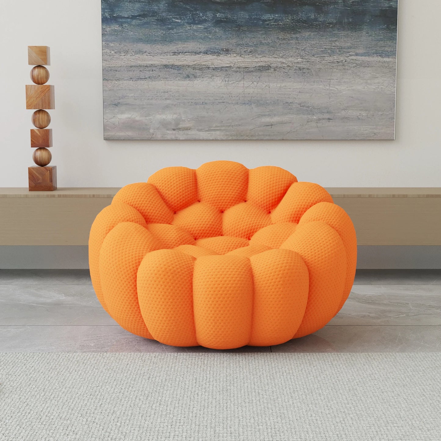 Sdorens Boneless Bubble Football-Shaped Couch Lounge Chair For Living Room