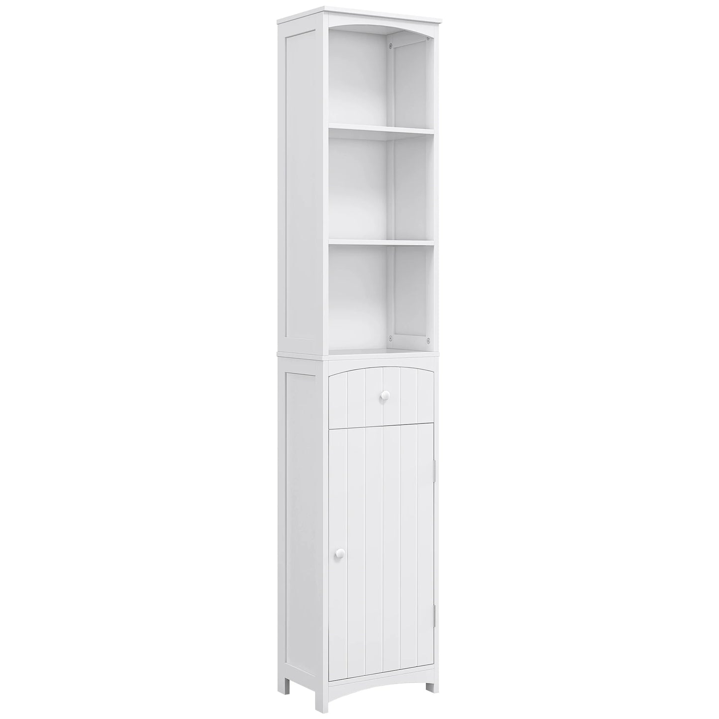 HOMCOM Slimline Bathroom SpaceSaving Cabinet Tower With Durable Shelving Drawers