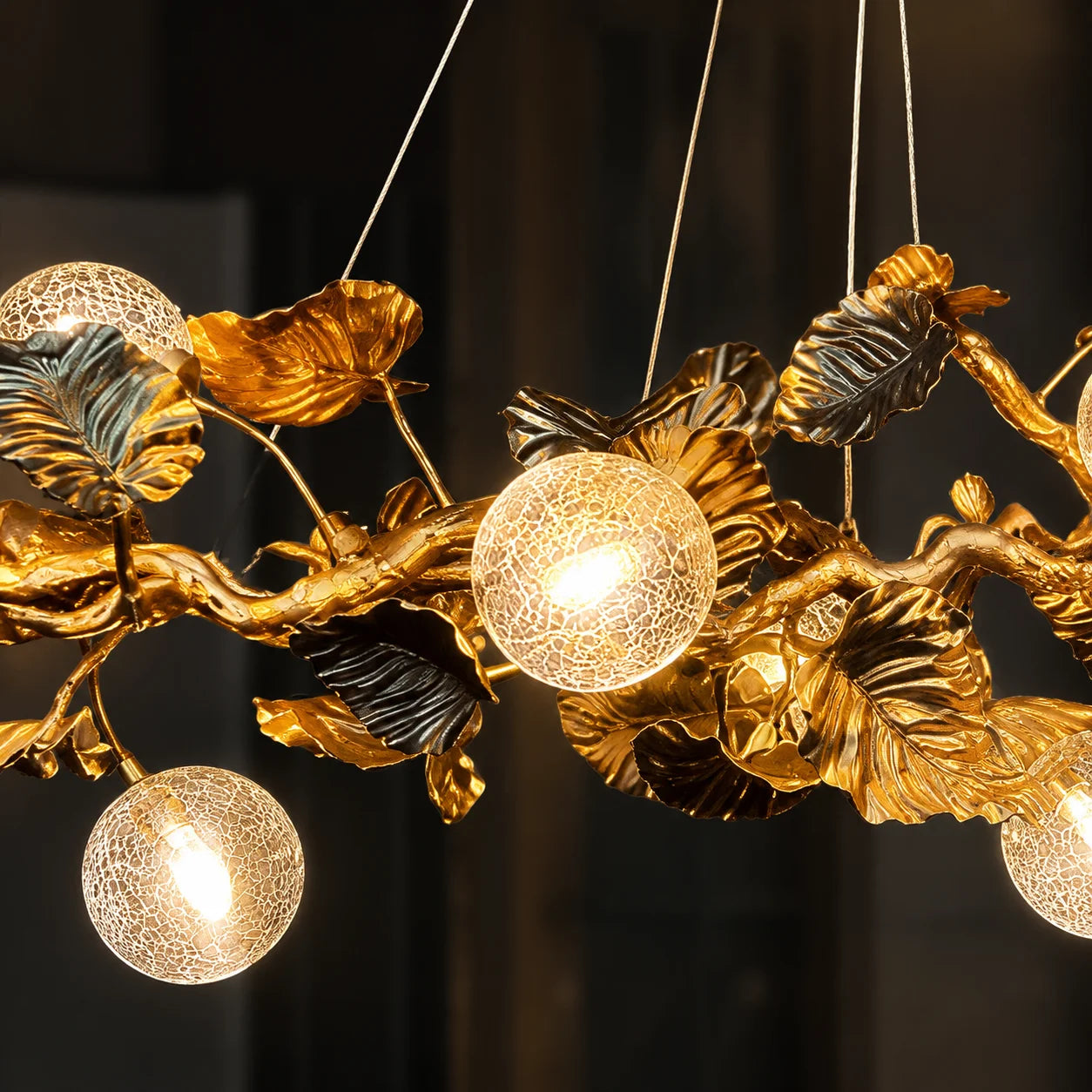 Ruibopad Luxury Postmodern Crystal Chandelier LED Ceiling Light