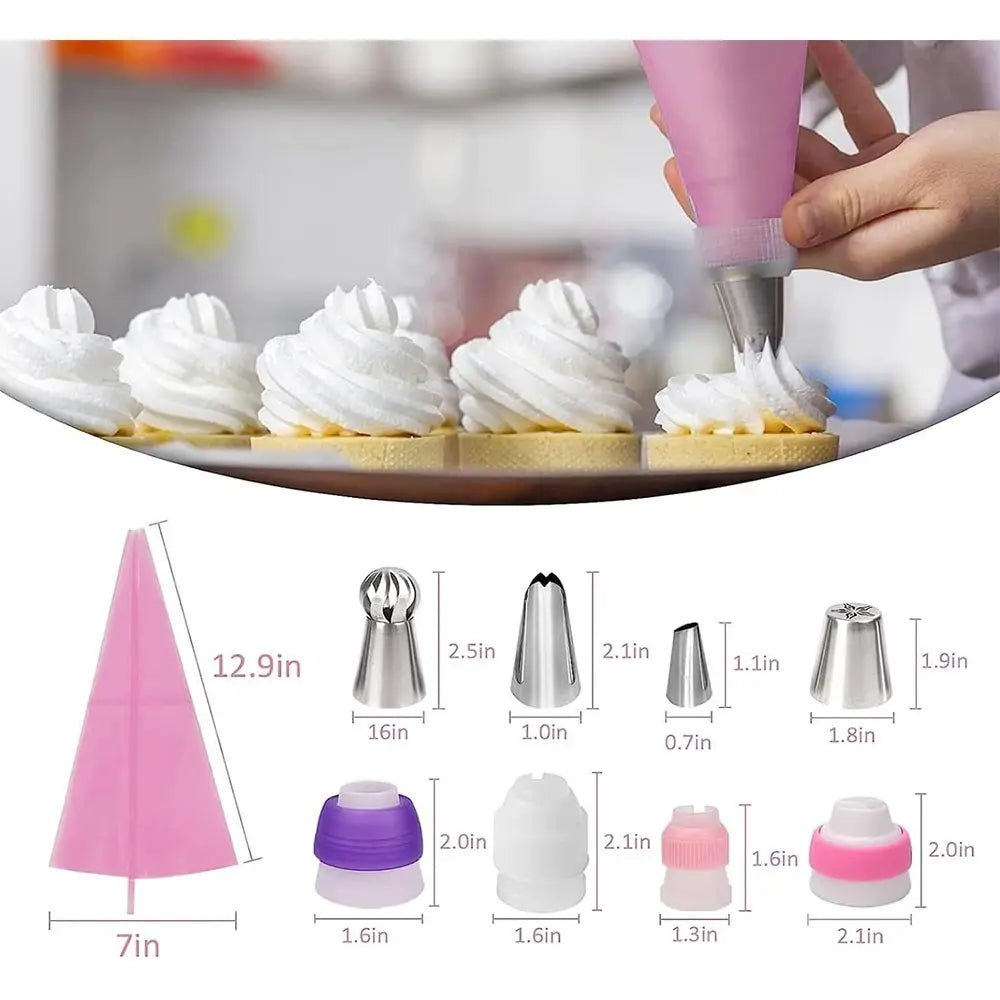 Feature PremiumProfessionalBakeryGrade Cake Decorating Tools Kit With 66 Piping Tips