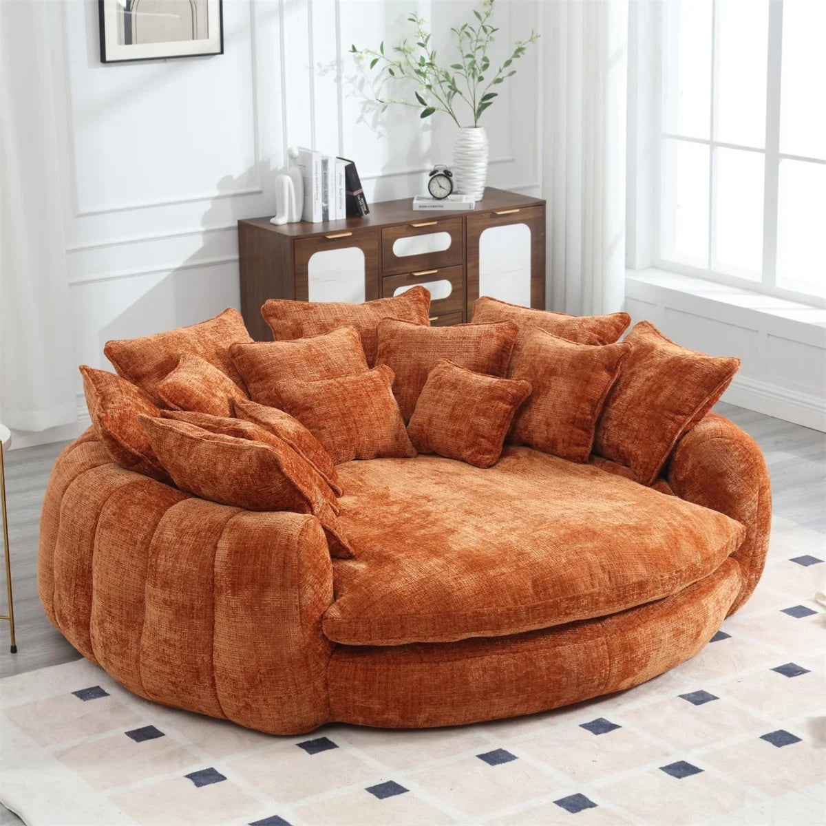 Cloud Chenille Sleeper Sofa With Memory Foam And Pillows