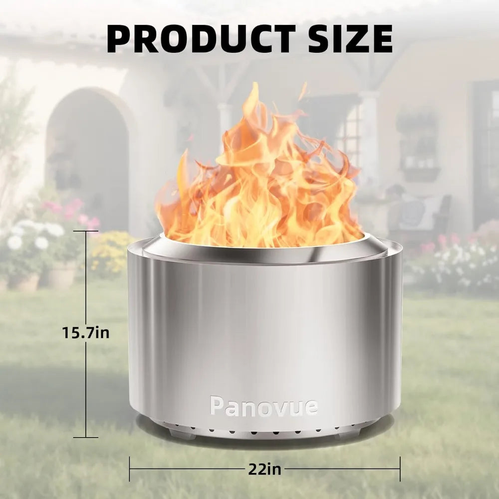 Smokeless Fire Pit Stainless Steel Outdoor Wood Burning