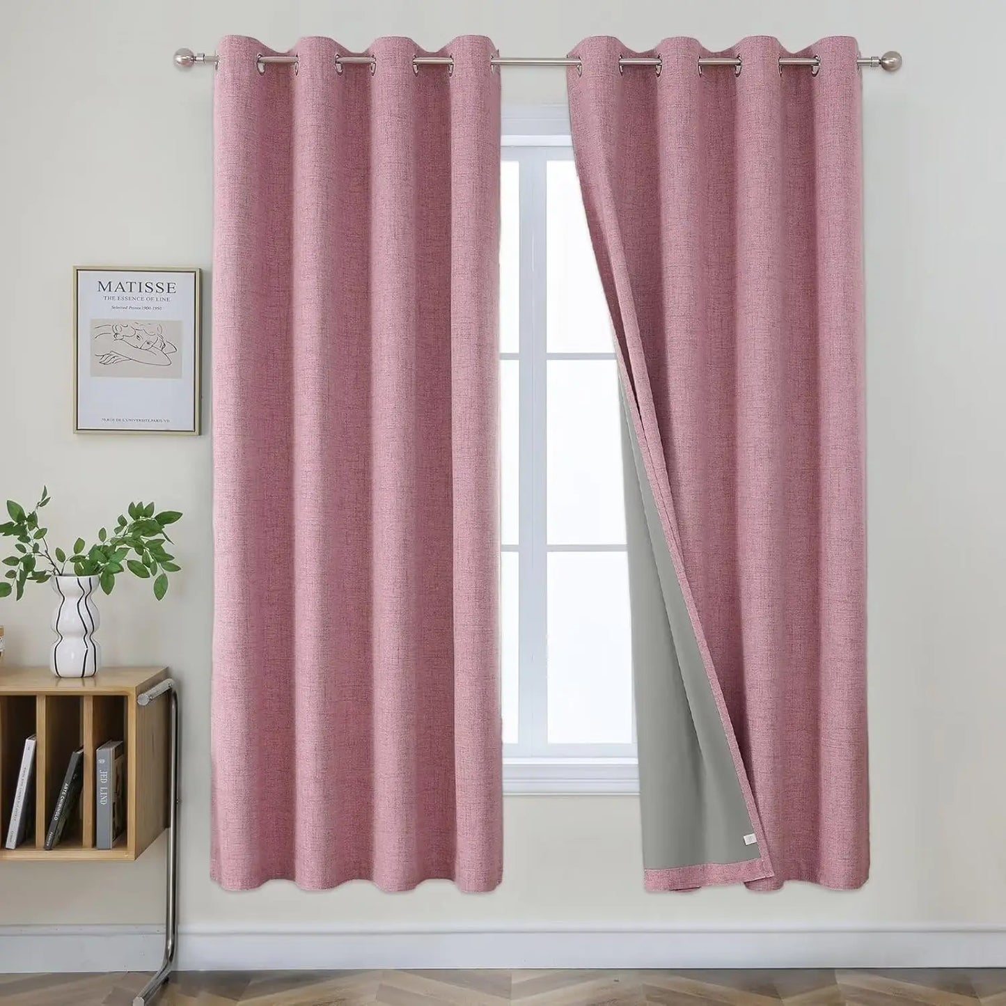 Blackout Curtains 350cm Height Room Darkening Curtains for Bedroom 100% Black Out Textured Thermal Curtain Privacy Protection