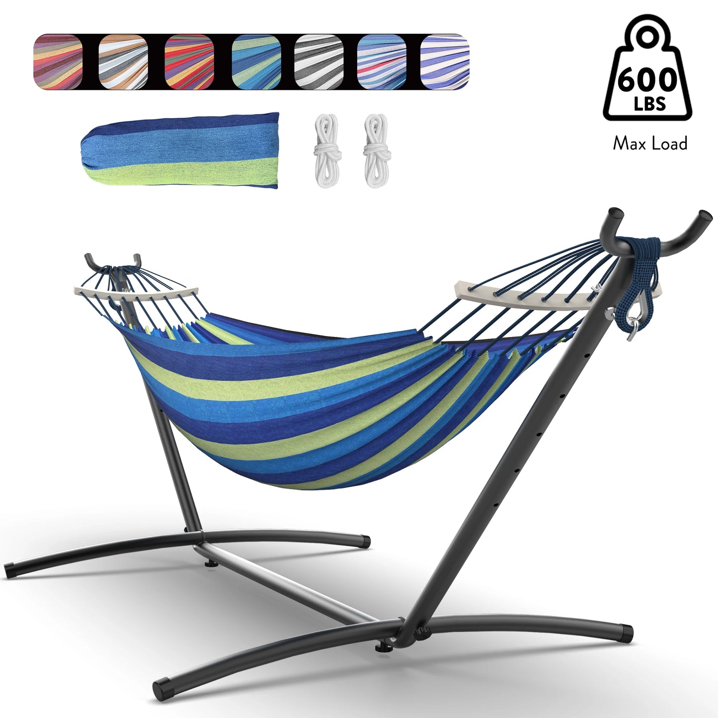 Gyroor Hammock With Adjustable Stand Outdoor Furniture Storage Bag