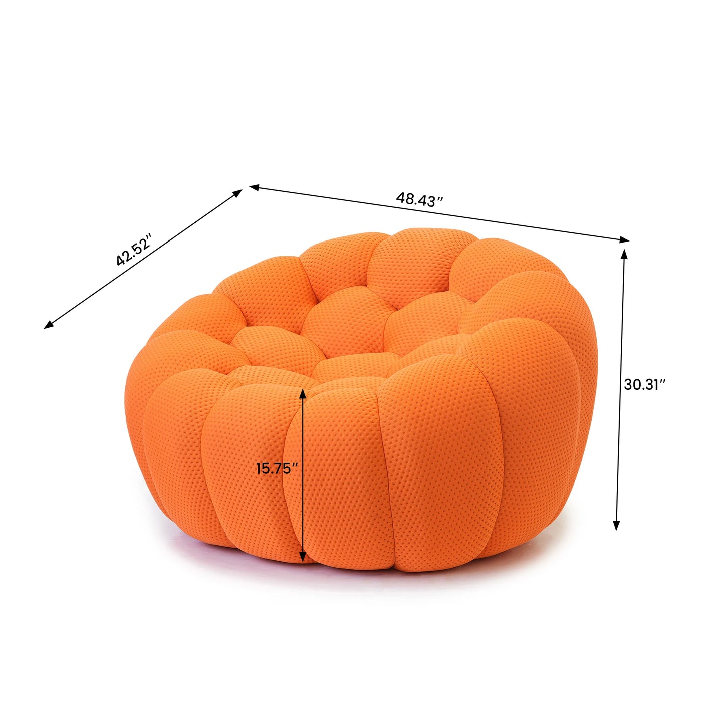 Sdorens Boneless Bubble Football-Shaped Couch Lounge Chair For Living Room