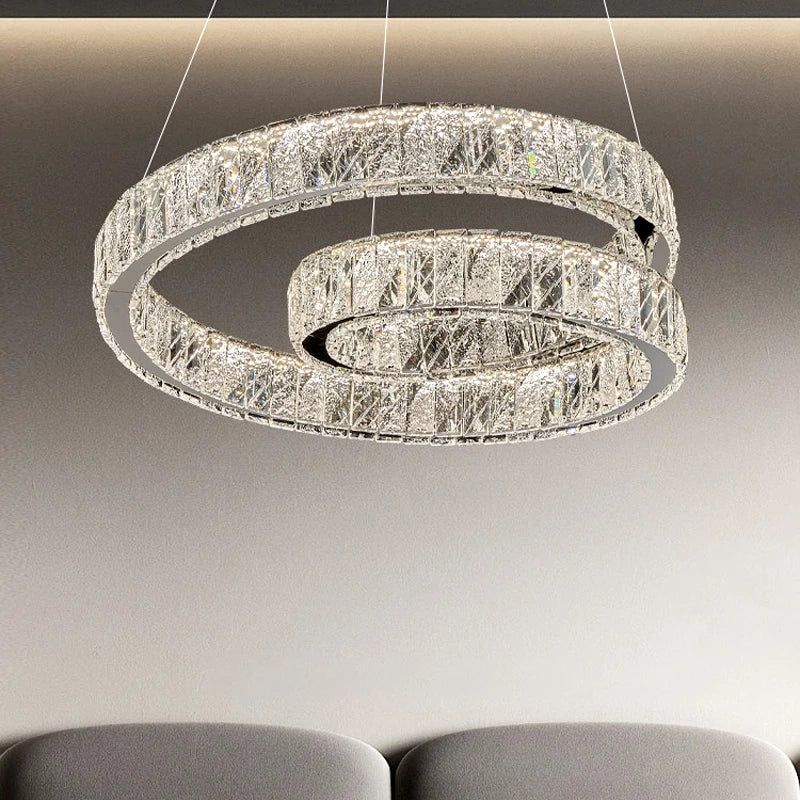 TAPNM Modern Luxury Crystal Chandelier For Living Room