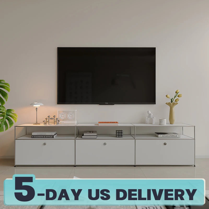 Bigcityfur CornerUnit TV Stand StorageCabinet HeavyDutyMetal DisplayFurniture Framework System