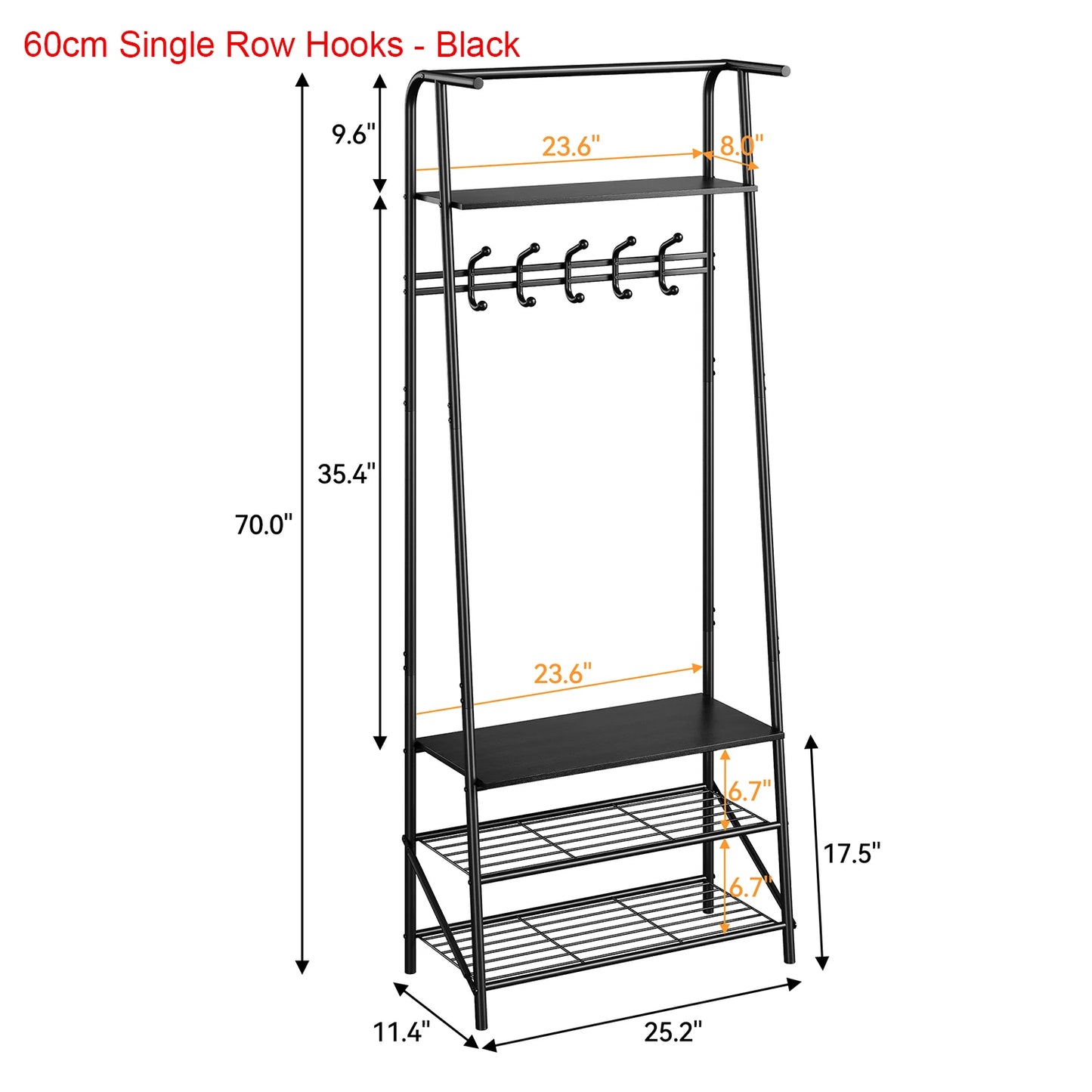 TWISTER.CK Coat Rack Shoe Bench 4in1 Hall Tree Entryway