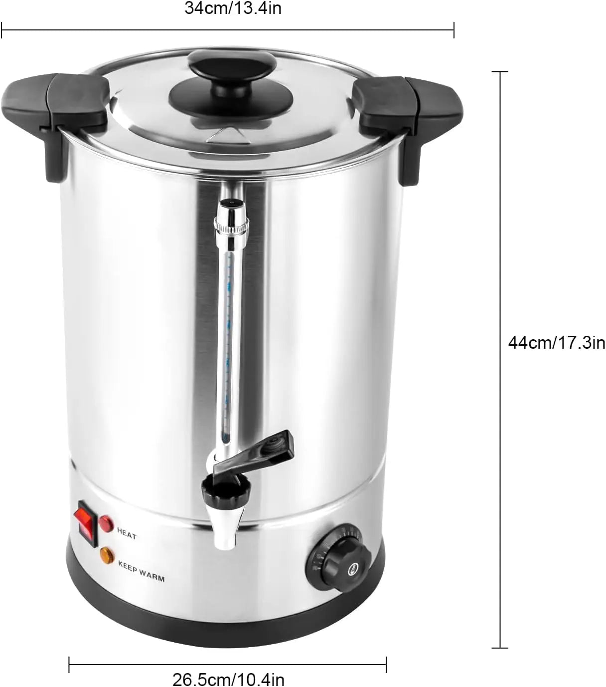 XMSJ 1000W Percolator Coffee Pot Urn Stainless Steel Electric Commercial