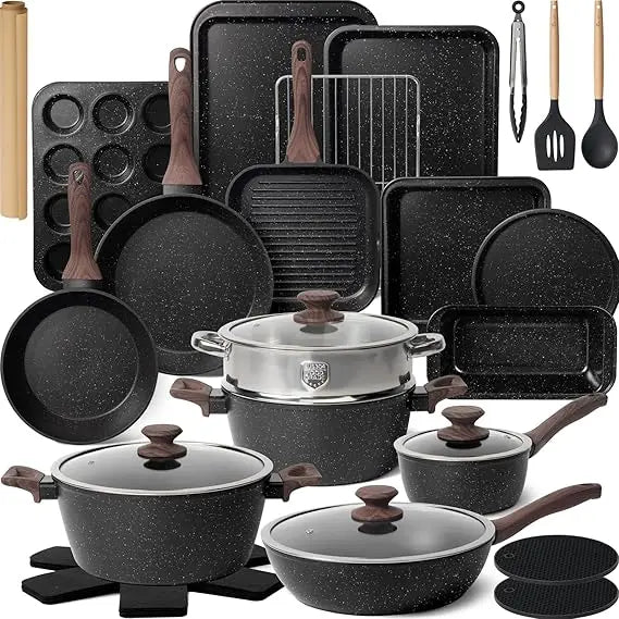 Iosn Pots And Pans Set Nonstick 31 Piece Kitchen Cookware