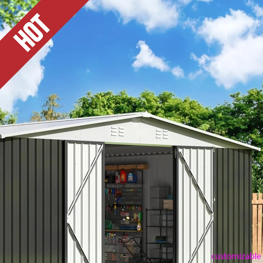 XMSJ Outdoor Storage Shed With Lockable Doors For Garden