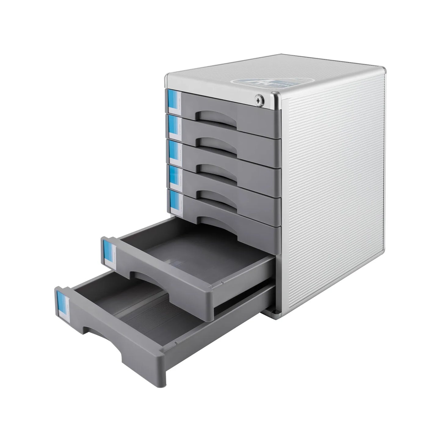 Aluminum Alloy Drawer Organizer With Lockable 7 Compartments For Office