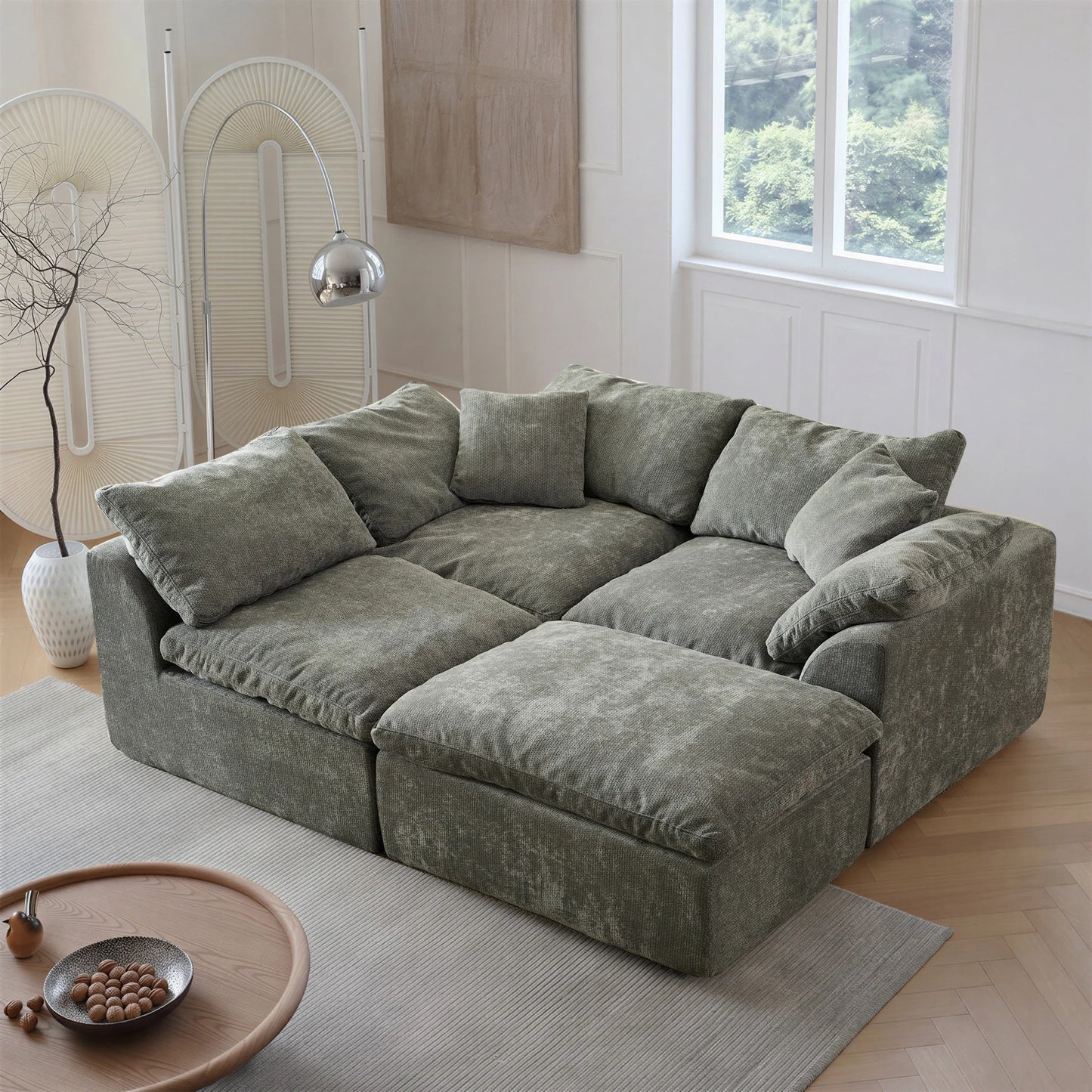 Yeflixvrau Modern Modular Sectional Sofa Cloud Couch With Removable Cushions