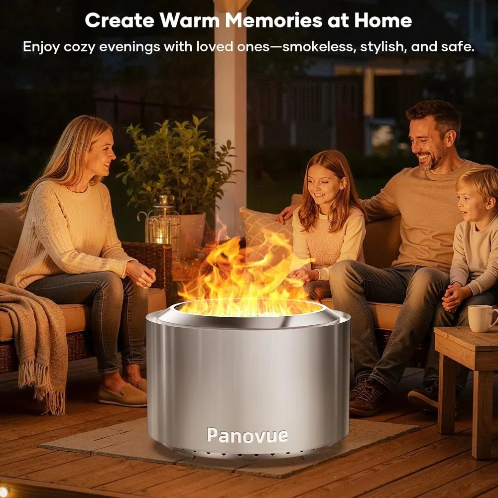 Smokeless Fire Pit Stainless Steel Outdoor Wood Burning