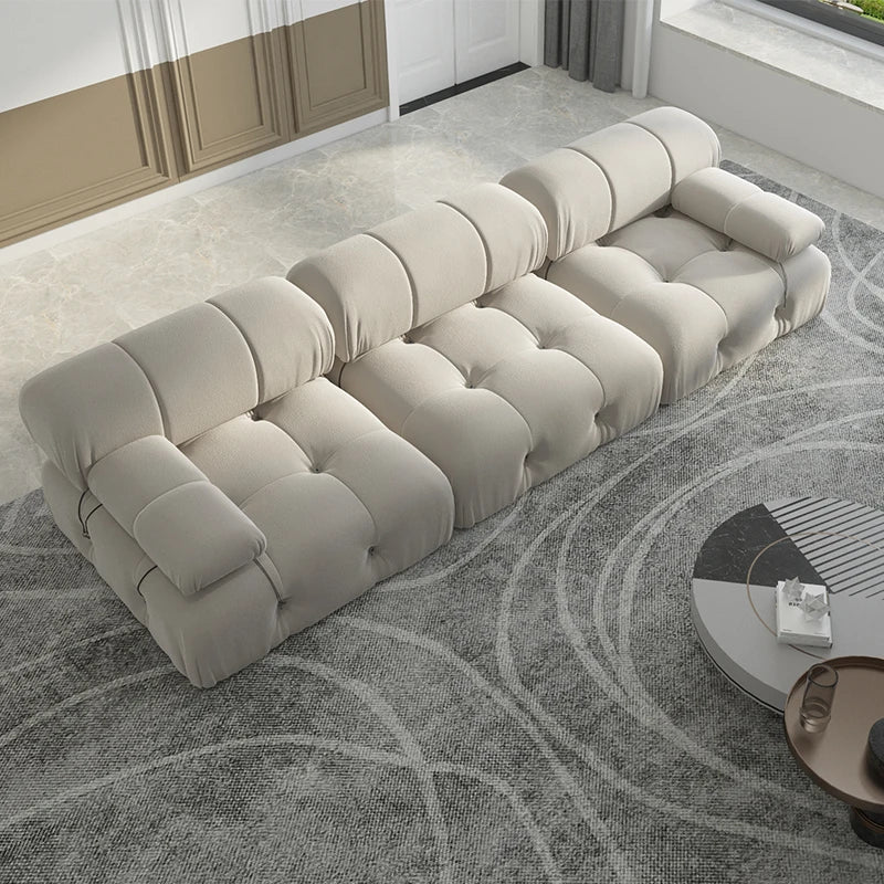 Sdorens Modern Velvet Modular Sectional Sofa Convertible Three Seater