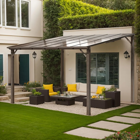 Polar Aurora All Weather Gazebo Aluminum Frame Galvanized Roof