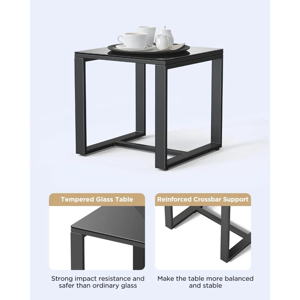 Outdoor Rattan Patio Furniture Set Rocking Bistro With Coffee Table