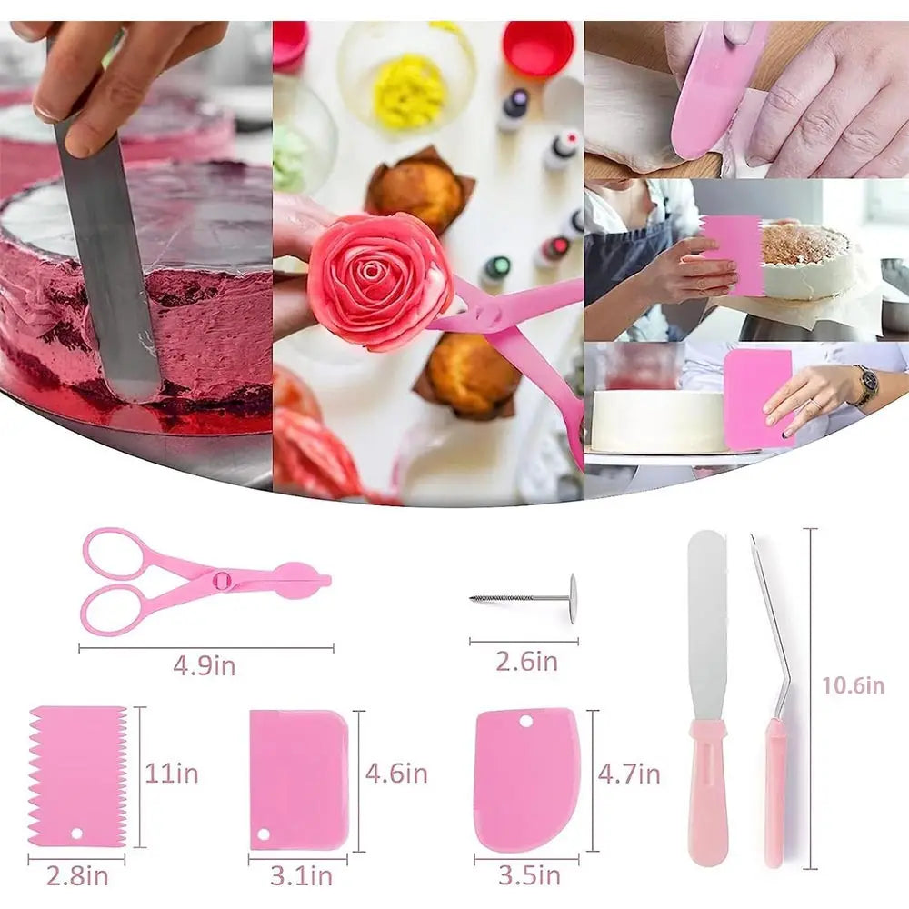 Feature PremiumProfessionalBakeryGrade Cake Decorating Tools Kit With 66 Piping Tips