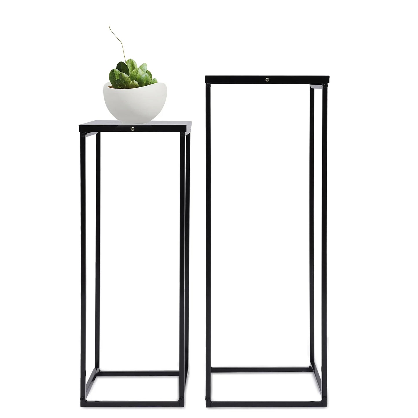 Metal Plant Stand Square Flower Holder Durable Rack for Garden