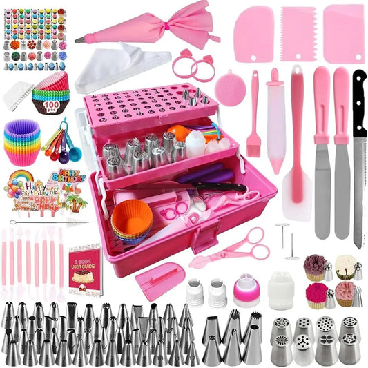 Feature PremiumProfessionalBakeryGrade Cake Decorating Tools Kit With 66 Piping Tips