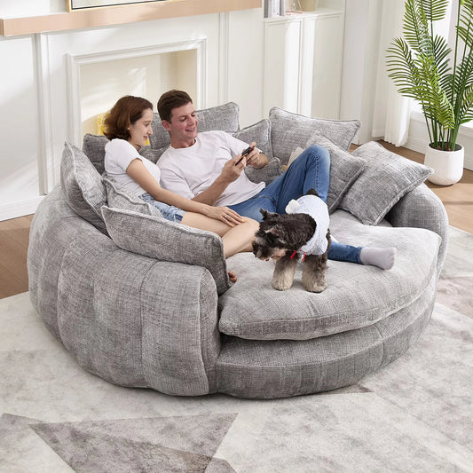 Cloud Chenille Sleeper Sofa With Memory Foam And Pillows