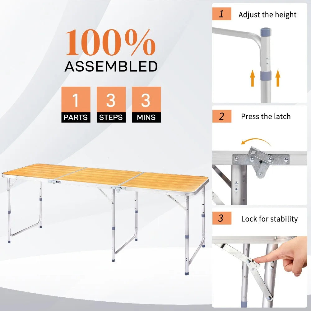 Unbranded Portable Plastic Folding Table For Dining And Parties
