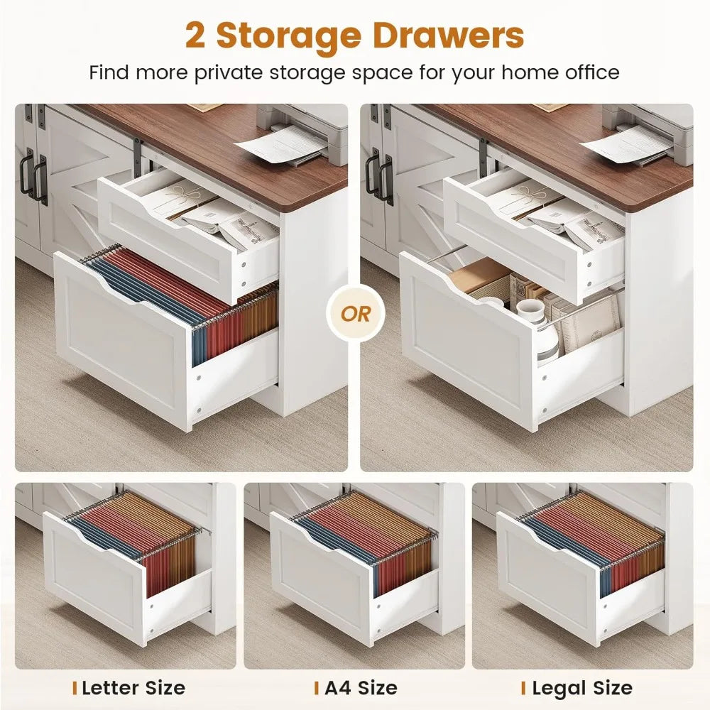 Farmhouse L Shaped Standing Desk With Height Adjustable Corner Desk Storage