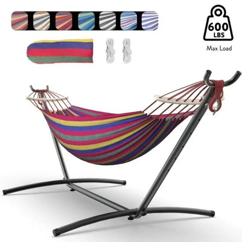 Gyroor Hammock With Adjustable Stand Outdoor Furniture Storage Bag