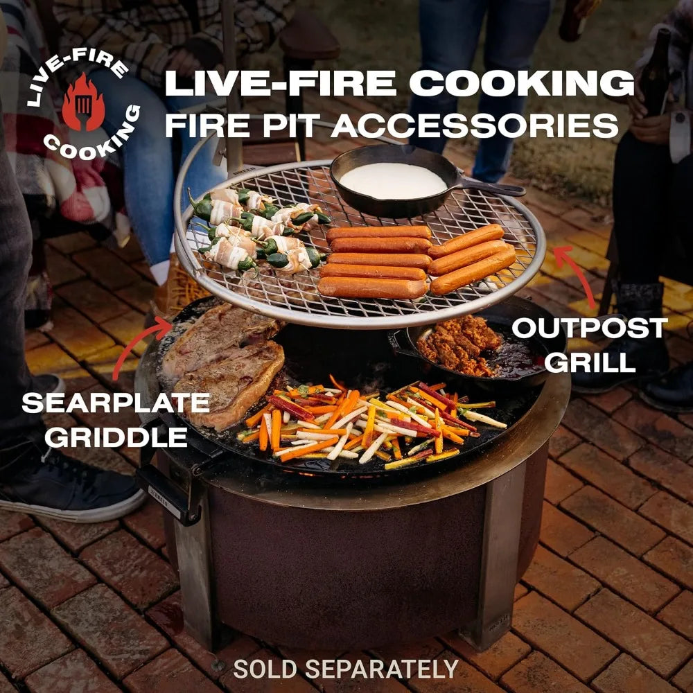 Smokeless Fire Pit X Series 24 Corten Steel Outdoor Patio