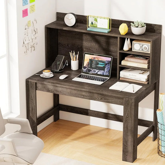 Computer Desk With Hutch And Charging Station L Shaped Desk