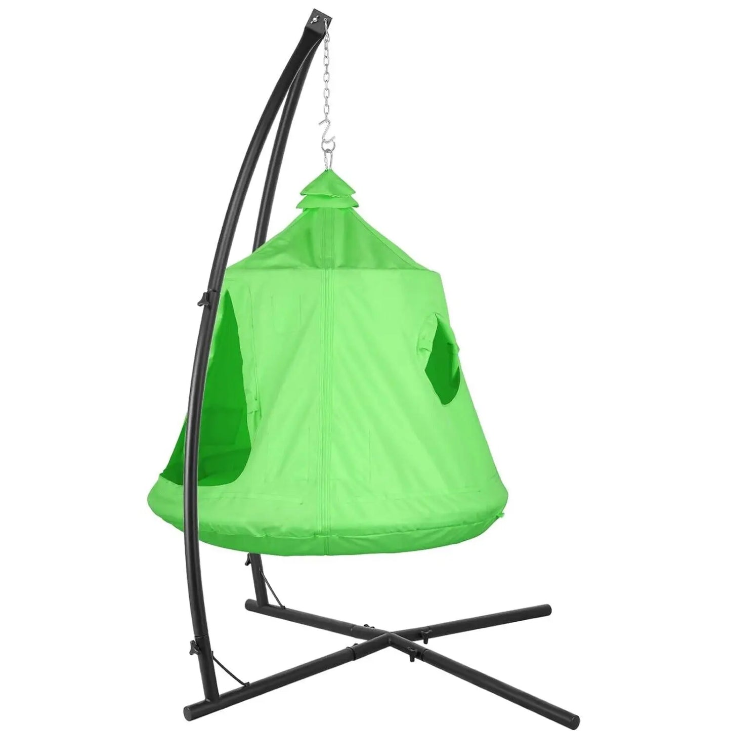 Hammock Chair Stand With Swing Chair LED Lights For Outdoors