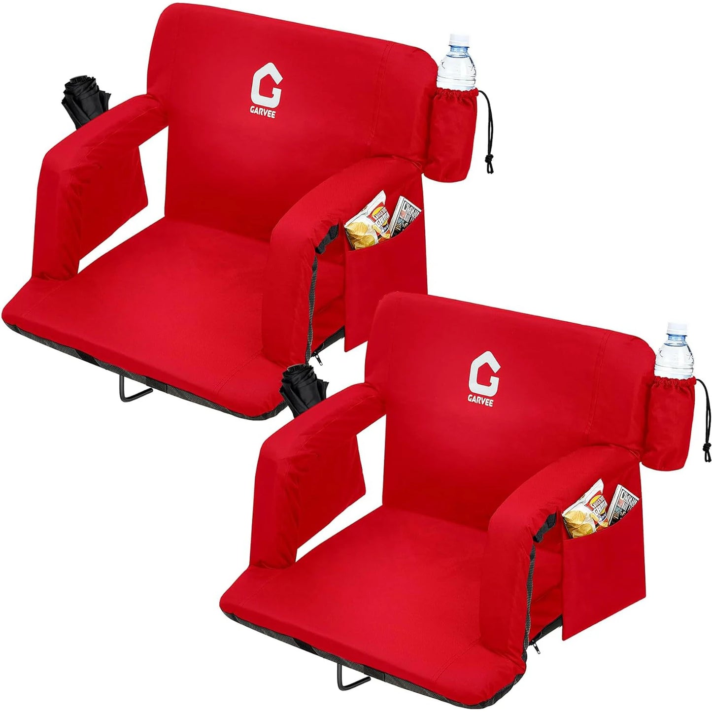 HobbyLane Wide Bleacher Seat With Back Support Cup Holder