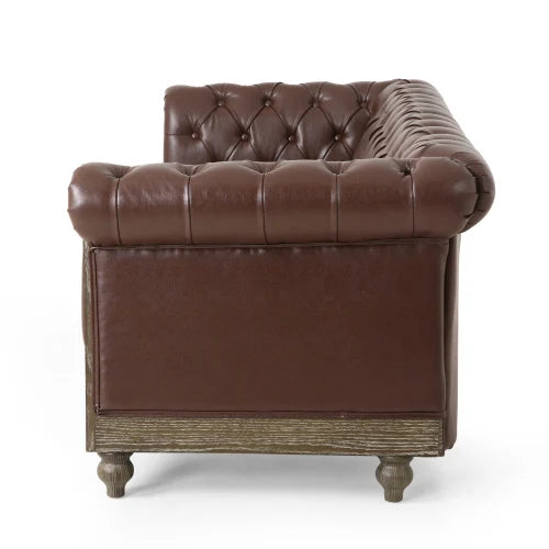 Comfy Sofa With Wooden Legs Retro Style Living Room